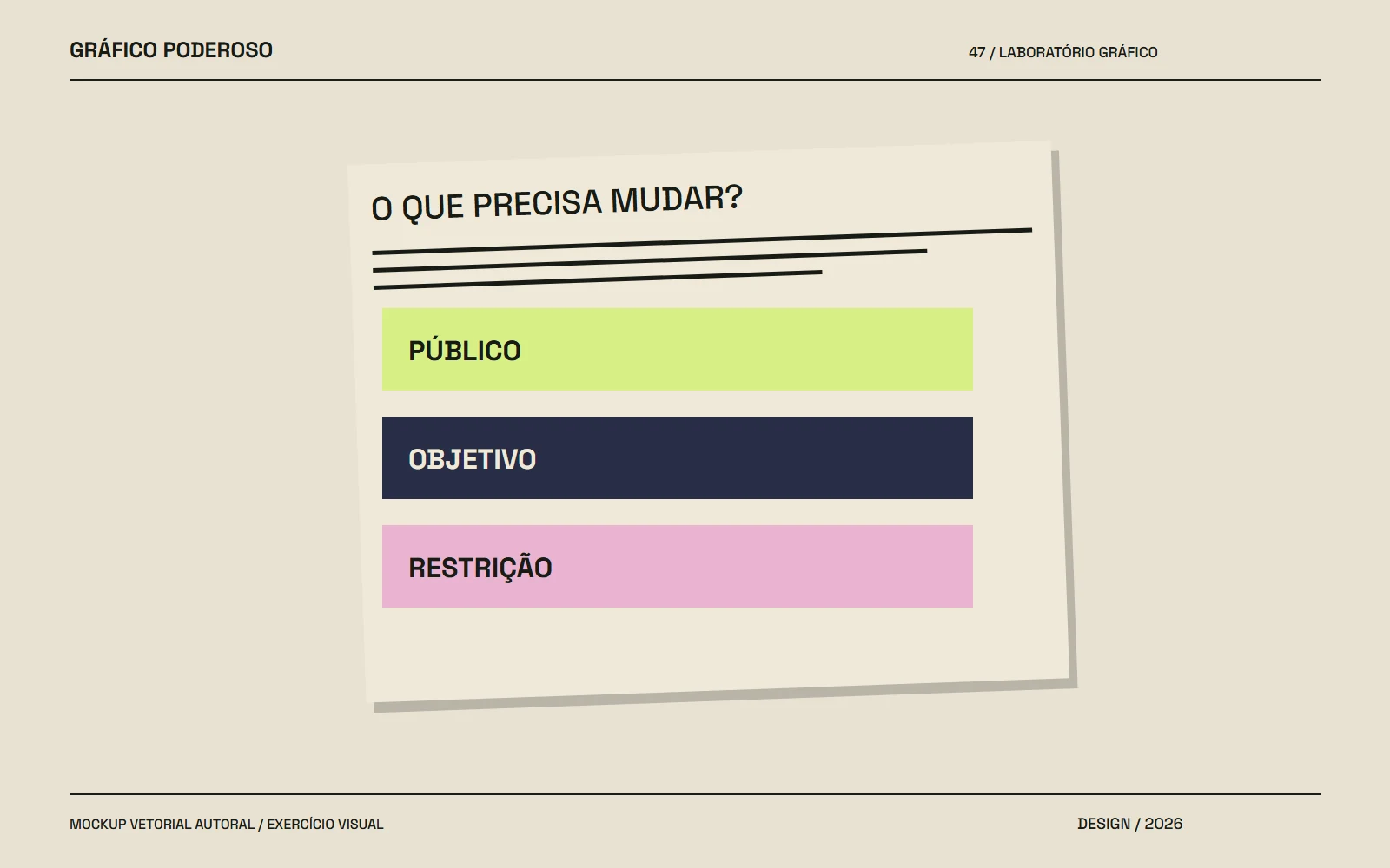 Mockup vetorial autoral: Briefing criativo: transformar tendência em escolha