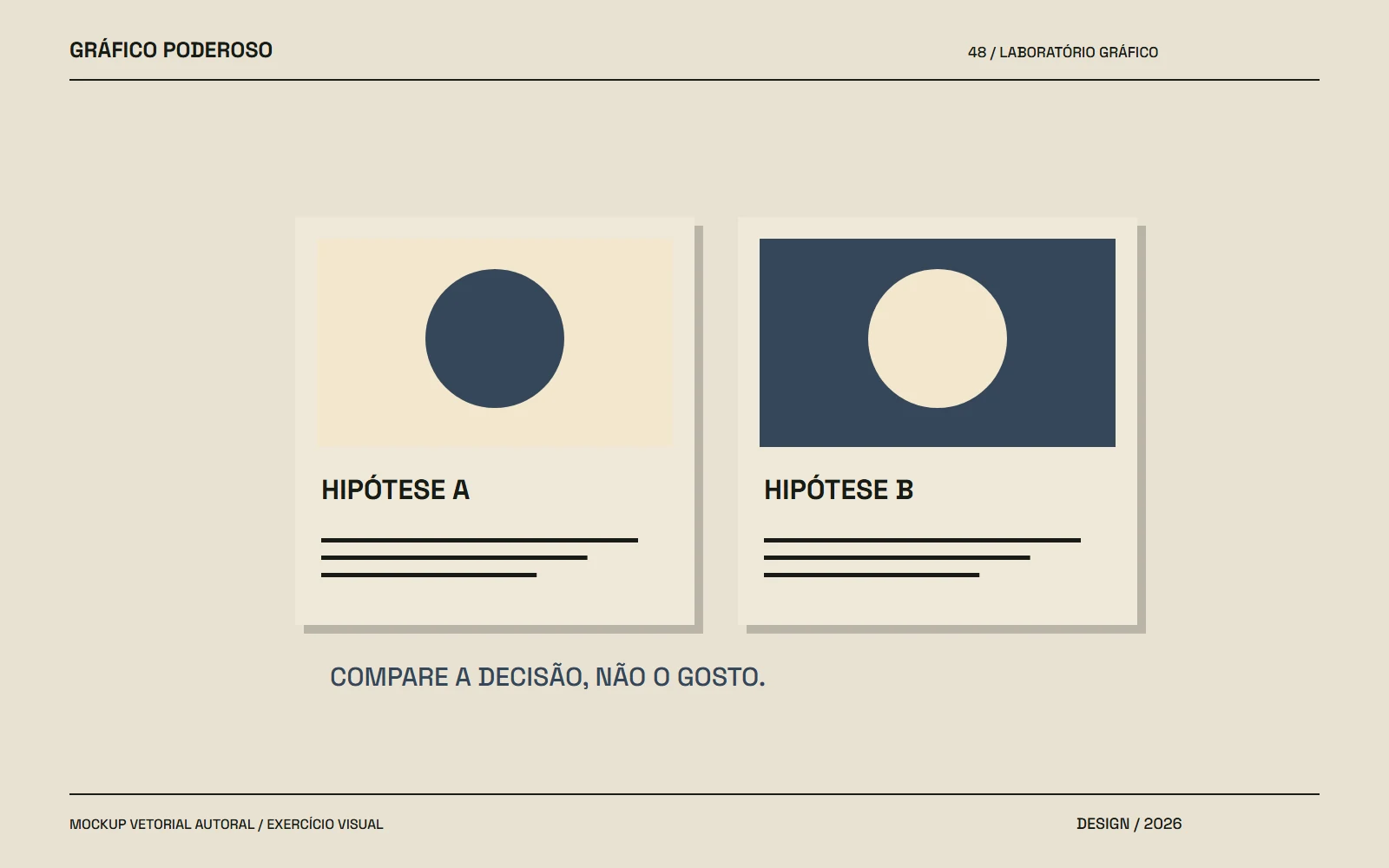 Mockup vetorial autoral: Crítica de design: revisar além do gosto pessoal