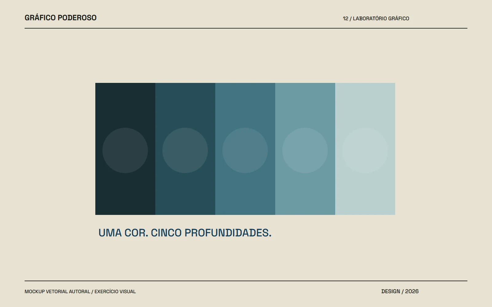Mockup vetorial autoral: Design monocromático: profundidade antes da segunda cor