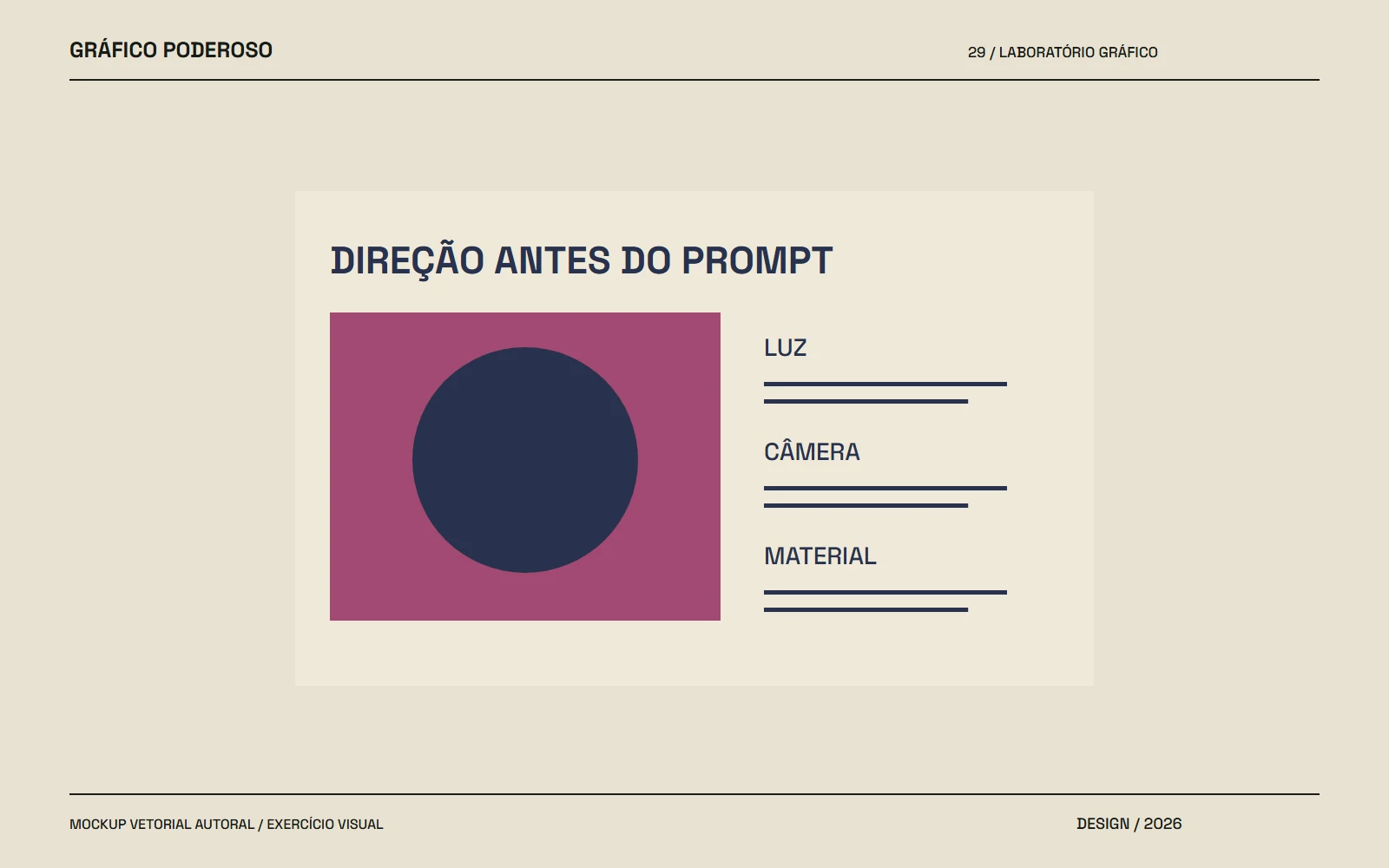 Mockup vetorial autoral: Direção de arte com IA: transforme intenção em imagem