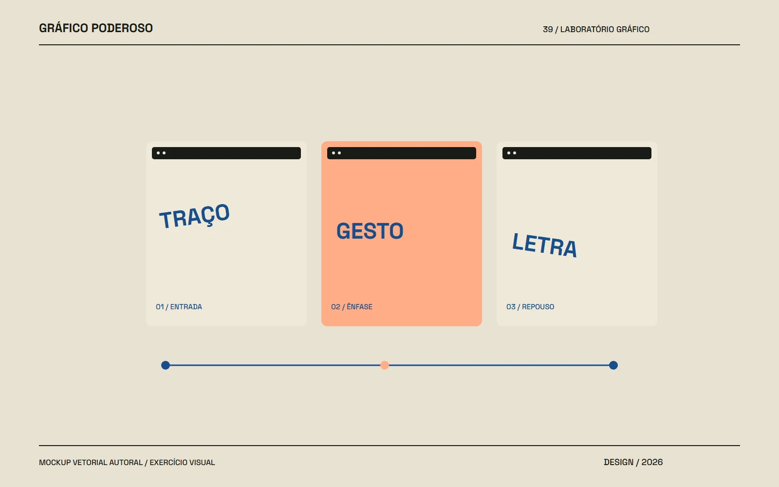Mockup vetorial autoral: Lettering animado: movimento, intenção e pausa
