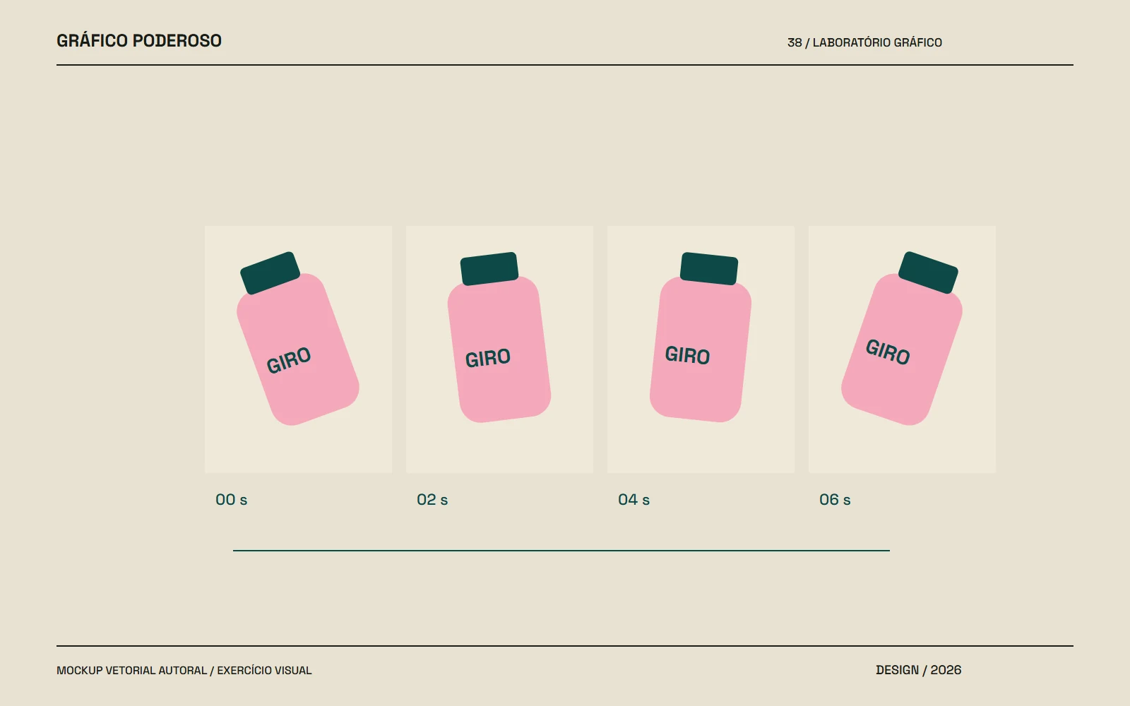 Mockup vetorial autoral: Loop de produto: um storyboard criativo de seis segundos