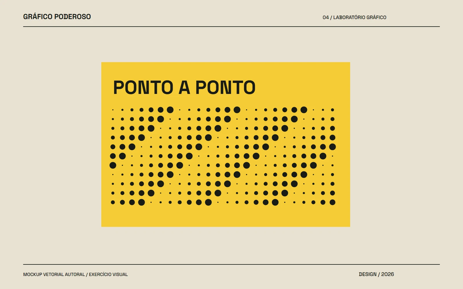 Mockup vetorial autoral: Meio-tom em cartazes: pontos que ajudam a composição