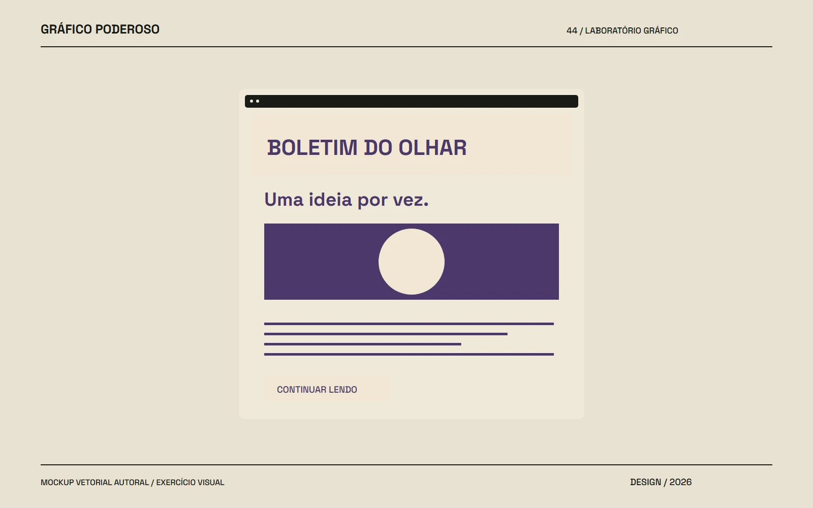 Mockup vetorial autoral: Newsletter visual: identidade que dá vontade de ler
