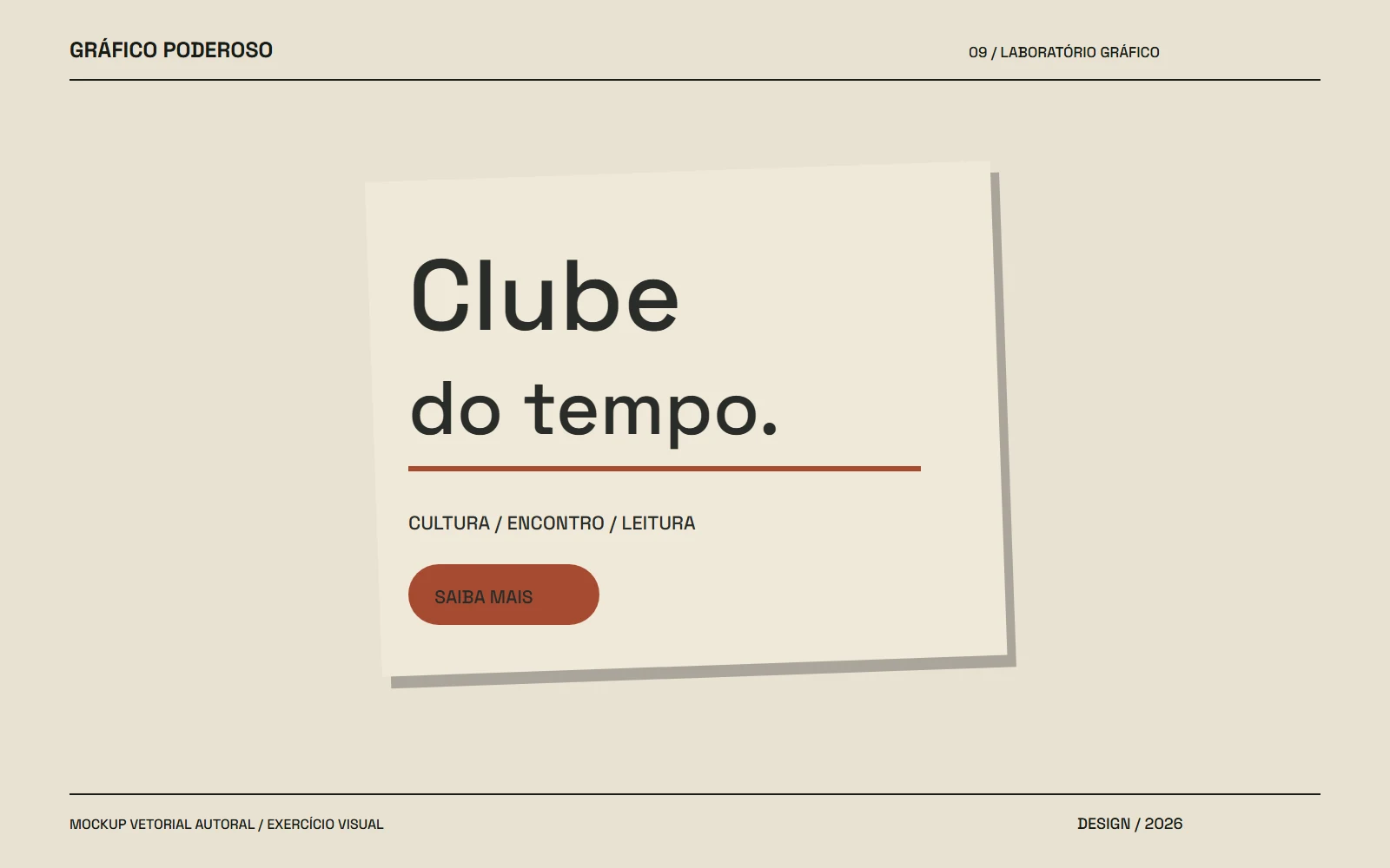 Mockup vetorial autoral: Serifa contemporânea: como usar calor sem cara de passado